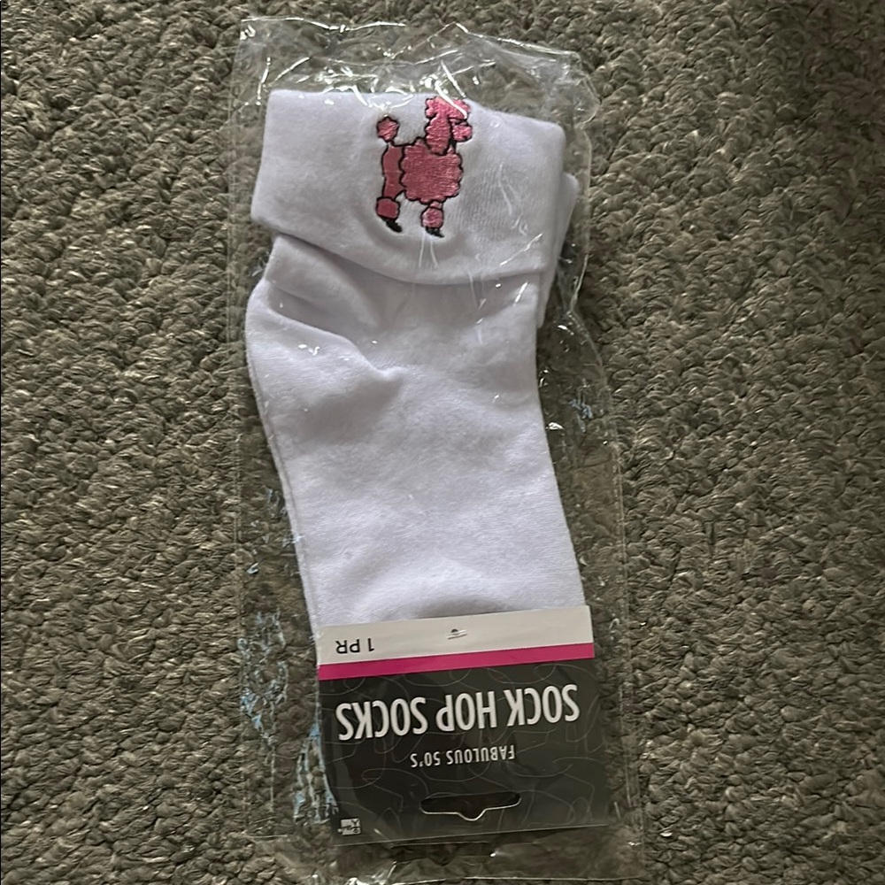 🌞3/$20 NWT Sock Hop Poodle Socks 50s Costume